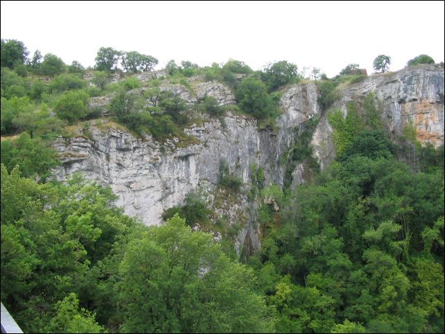 Une partie de la falaise au bord de laquelle nous avons marche